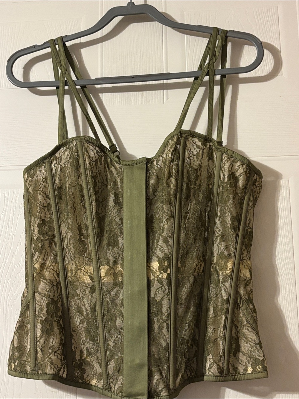 Olive Lace Corset By Corset Story Floral Corset